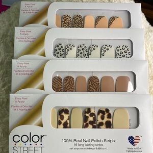 Color Street Nail Strips, Animal Print Bundle of 4